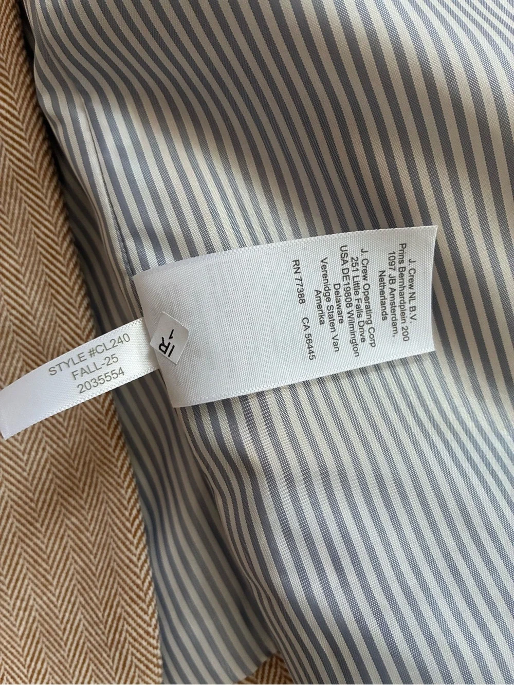 J. Crew Cotton Herringbone Blazer